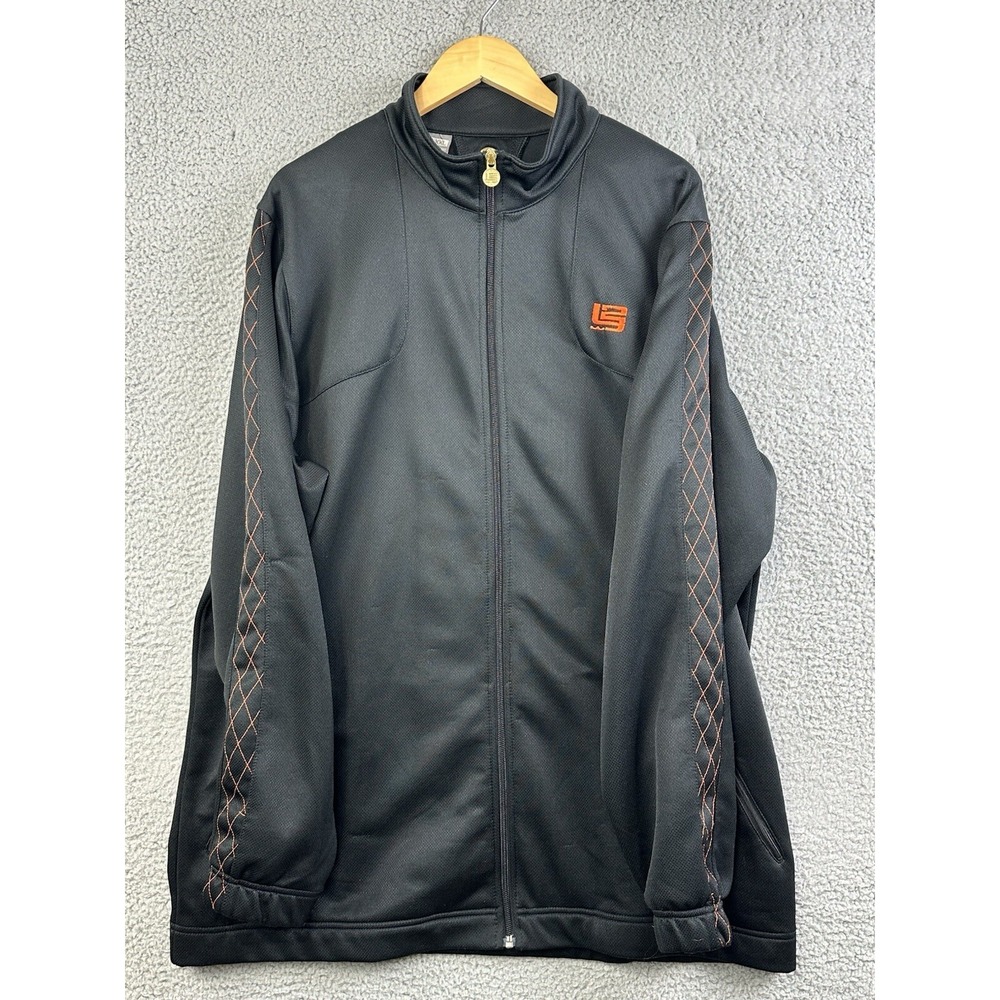 Nike Black Bomber Jacket with Orange Stitching